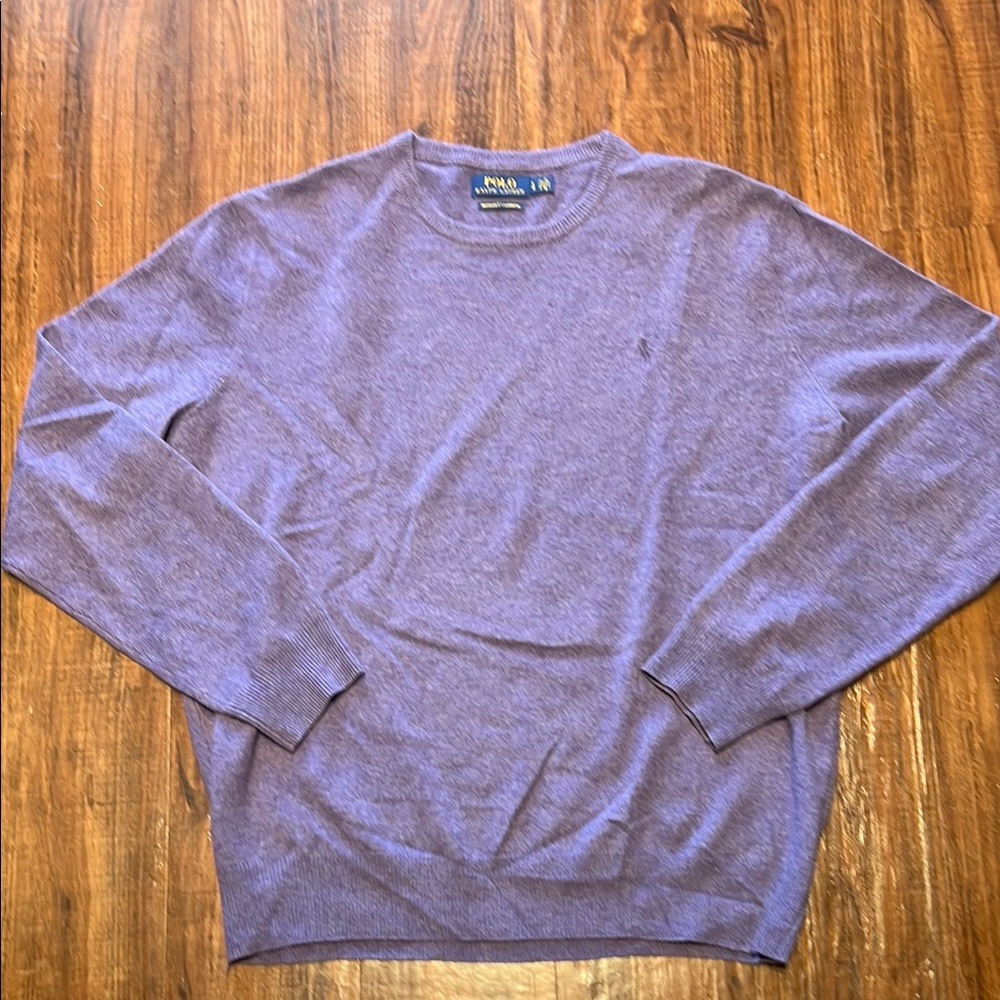 Cashmere Polo Ralph Lauren Purple Men’s size large Sweater